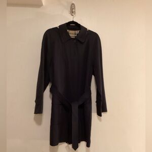 Burberry "Joce" Wool-Blend Hooded Trench Coat.